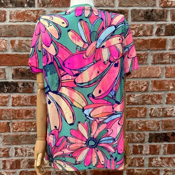 Farm Rio x Adidas colorful neon floral banana logo shirt/ M /Excellent condition - Picture 8 of 15